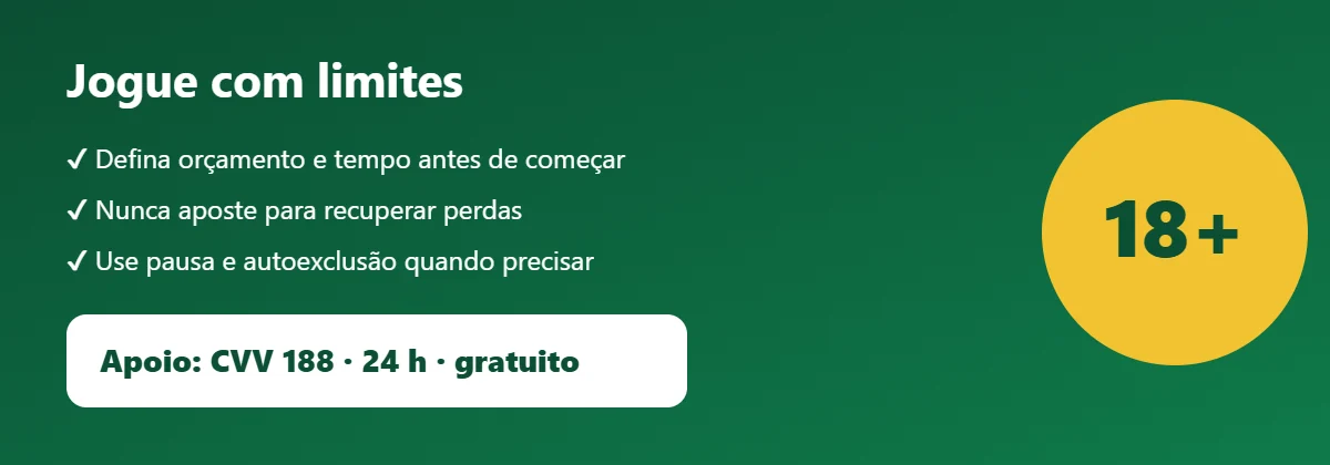 Jogo responsável no cassino Pix: limites e CVV 188